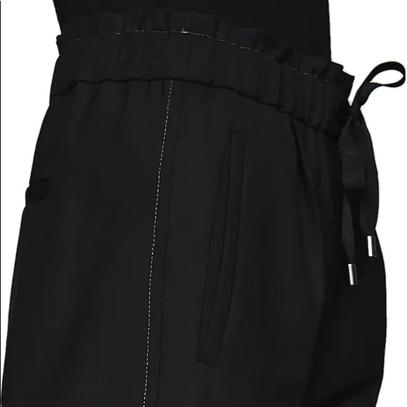 Reiss Black Drawstring Waist Wool Blend Pant Size 2 - Picture 3 of 7